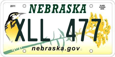 NE license plate XLL477