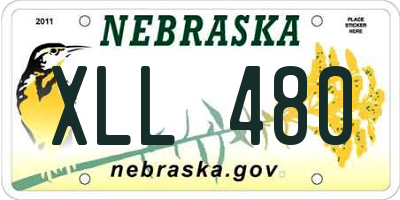 NE license plate XLL480