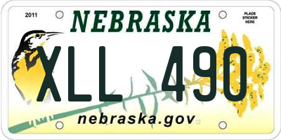 NE license plate XLL490