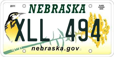 NE license plate XLL494