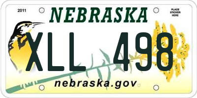 NE license plate XLL498