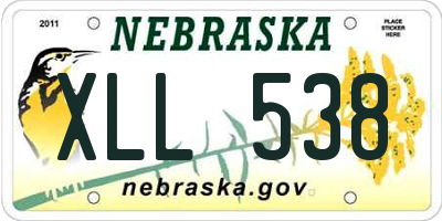 NE license plate XLL538