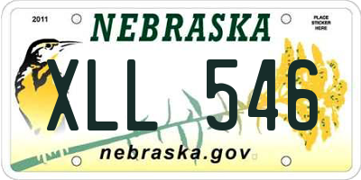 NE license plate XLL546