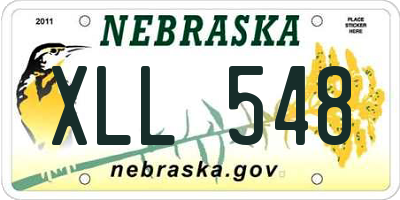NE license plate XLL548