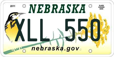 NE license plate XLL550