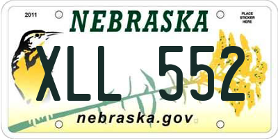 NE license plate XLL552