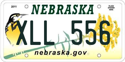 NE license plate XLL556
