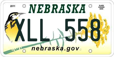 NE license plate XLL558