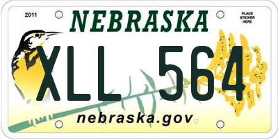 NE license plate XLL564