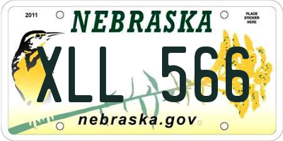 NE license plate XLL566