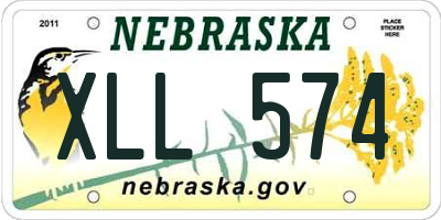 NE license plate XLL574