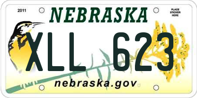 NE license plate XLL623