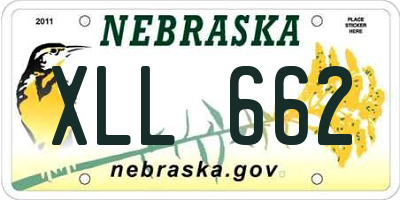 NE license plate XLL662