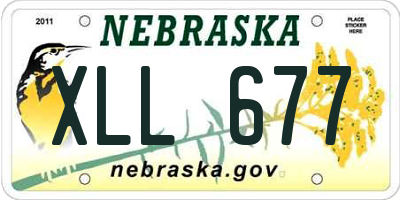 NE license plate XLL677