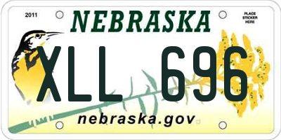 NE license plate XLL696