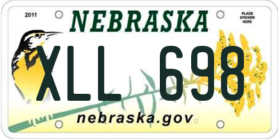 NE license plate XLL698