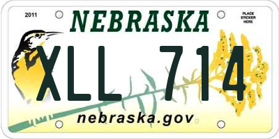 NE license plate XLL714