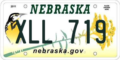 NE license plate XLL719