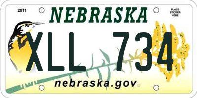 NE license plate XLL734