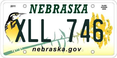 NE license plate XLL746