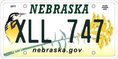 NE license plate XLL747