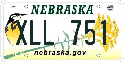 NE license plate XLL751