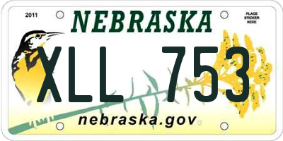 NE license plate XLL753