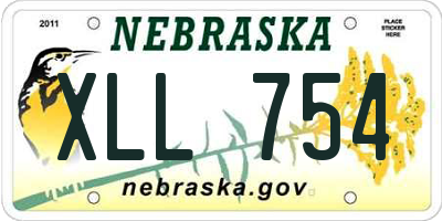 NE license plate XLL754