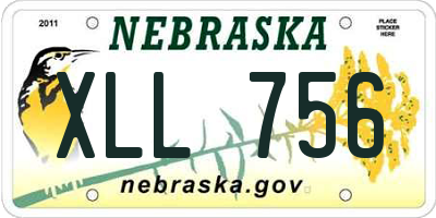 NE license plate XLL756