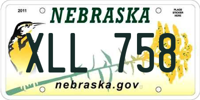 NE license plate XLL758