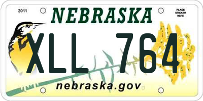 NE license plate XLL764