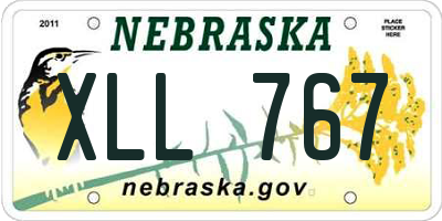 NE license plate XLL767