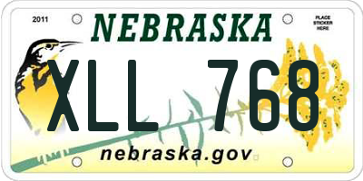 NE license plate XLL768