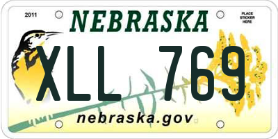 NE license plate XLL769