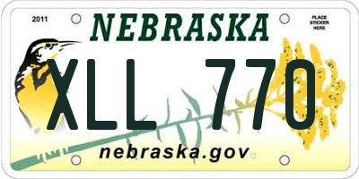 NE license plate XLL770