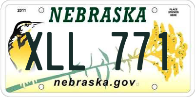 NE license plate XLL771
