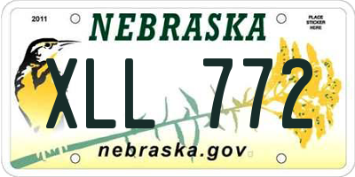 NE license plate XLL772