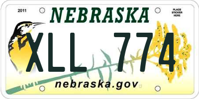 NE license plate XLL774