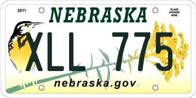 NE license plate XLL775