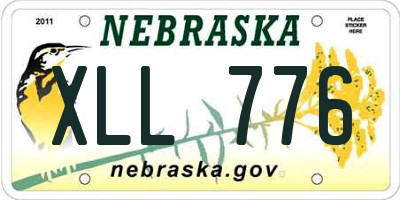 NE license plate XLL776