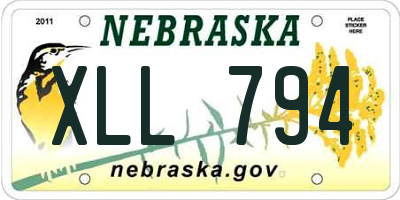 NE license plate XLL794