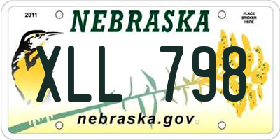 NE license plate XLL798