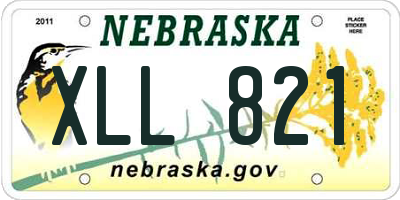 NE license plate XLL821