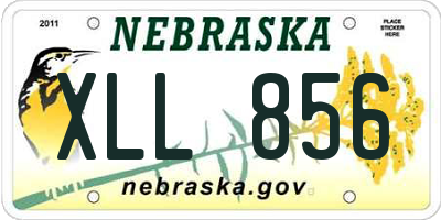 NE license plate XLL856