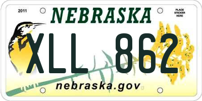 NE license plate XLL862