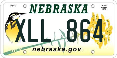 NE license plate XLL864