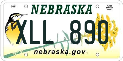 NE license plate XLL890