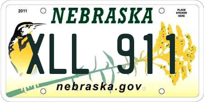 NE license plate XLL911