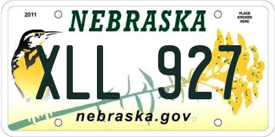 NE license plate XLL927