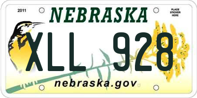 NE license plate XLL928
